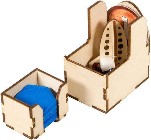 The Broken Token Terraforming Mars Game Organizer - Wood Storage Box with Multiple Trays