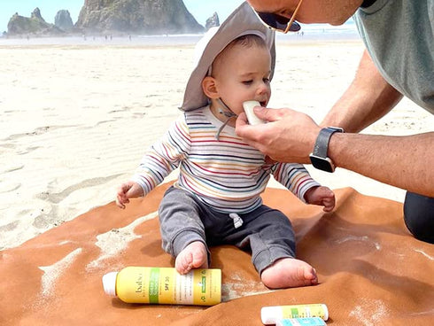Babo Botanicals Sensitive Baby Mineral Sunscreen Stick SPF 50: 70% Organic Ingredients, Water Resistant