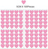100 Pieces DIY Heart Wall Decal Vinyl Sticker, Removable Nursery Decoration for Baby Kids Bedroom (Soft Pink)