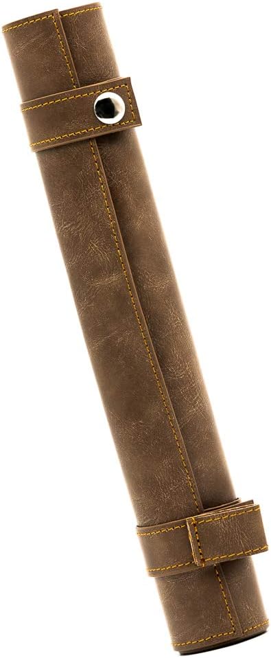 Cusdie 2 in 1 Dice Rolling Mat & Zippered Dice Holder, Compatible with DND Polyhedral Dice, Brown