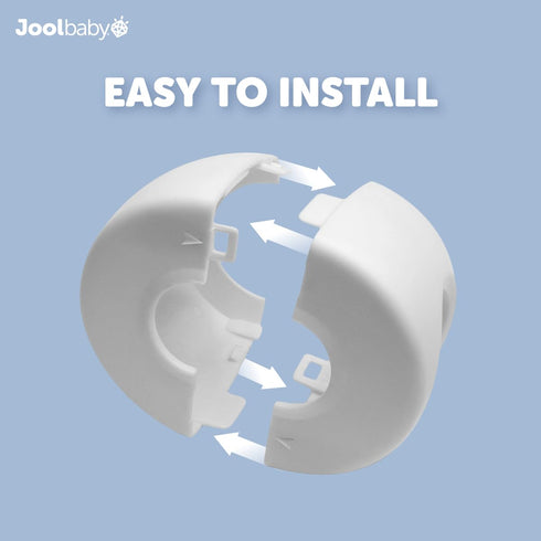 Jool Baby Door Knob Child Safety Covers (4 Pack), Prevent Kids from Opening Doors, Easy to Install