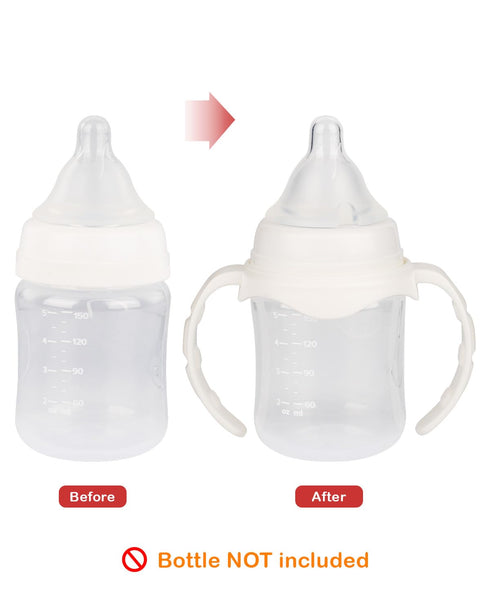 4 Pack 5oz 9oz Baby Bottle Handles for Evenflo Wide Neck & Baby Bottle, Bottle Holder for Newborn