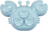 PandaEar 2 Pack Silicone Suction Plate for Baby, Unbreakable Toddler Food Plate with 2 Spoons, Crab Shape - Blue & Green