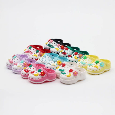 niannyyhouse 20cm Plush Doll Hole Shoes Length 5.5cm, 8in Doll Slippers Beach Shoes Dress Up (a-1)