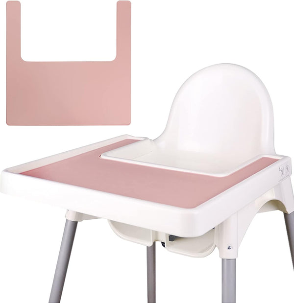 Durable High Chair Placemat Silicone, Clean and Hygienic for IKEA Antilop Highchair, Suitable for Toddlers and Babies