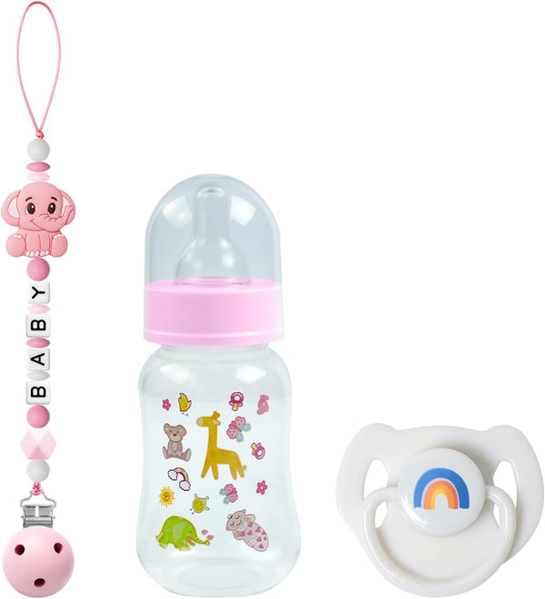 SCOM Reborn Baby Doll Accessories Set - Rainbow Magnetic Pacifiers & Removable