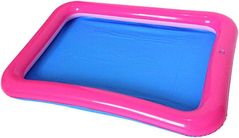 Topwon Inflatable Sand Tray for Kids - Portable Sand Box with Molds