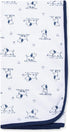 Little Me Puppy Toile Swaddling Receiving Blanket for Baby Boys