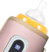 EVGATSAUTO USB Portable Baby Bottle Warmer, Adjustable Temperature LCD Screen, Travel Friendly Milk Warmer for Car