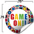 Game On! Video Gamer Birthday Party Kiss Sticker Labels, 300 Circle Stickers by AmandaCreation