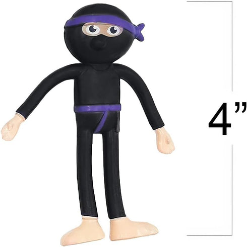 Set 12, 3+ ArtCreativity Bendable Ninja Figures, of Bendable Ninja Toys for Kids, Stress Relief Fidget Toys, Party