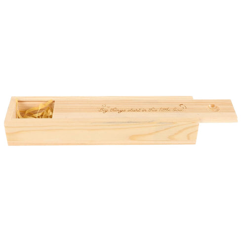VOSAREA Wooden Pregnancy Test Keepsake Box for Announcement Decorative Storage for Memorable