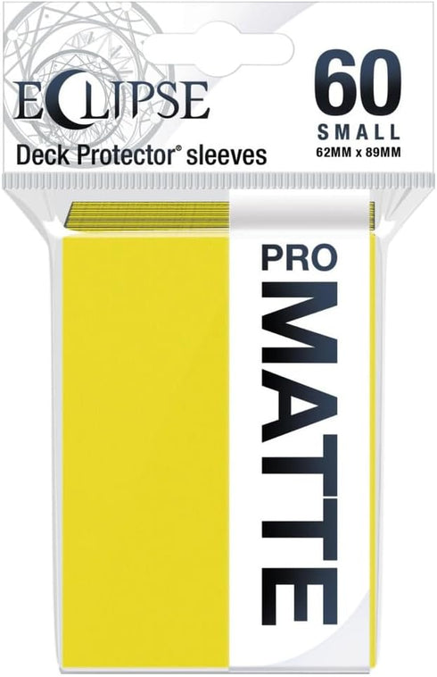 Eclipse Matte Small Sleeves - Lemon Yellow (60 Pack)
