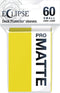 Eclipse Matte Small Sleeves - Lemon Yellow (60 Pack)