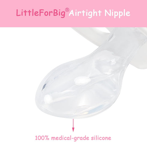 Set 3-Pack LittleForBig Bigshield Generation-II Adult Sized Printed Pacifier Baby Parade Pattern