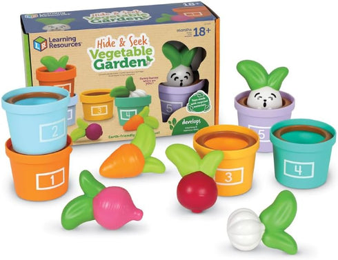 Learning Resources Hide and Seek Vegetable Garden, Eco-Friendly Toddler Learning Toys for Kids Ages 18+ Months