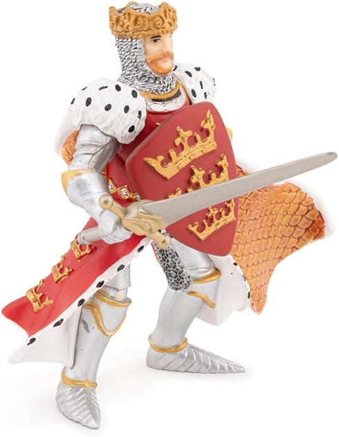 Papo 39950 - Hand-Painted Medieval Fantasy Red King Arthur Figurine - Collectible for Boys and Girls 3 Years Old