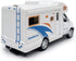 Mini Toy Camper RV Motorhome with Furniture, Pull Back Diecast Model Car for Boys Age 4-6, Birthday Gifts (White)