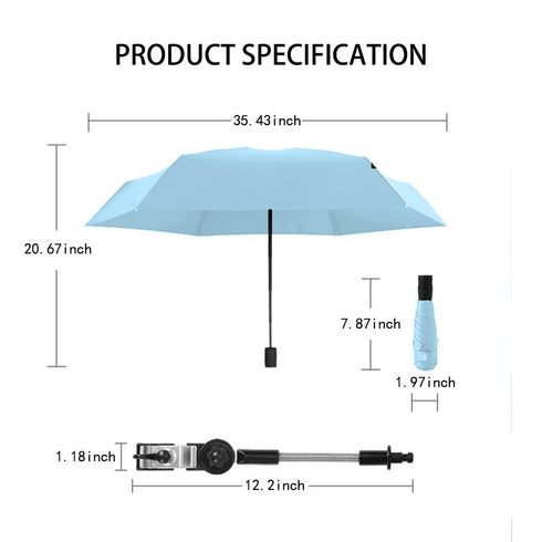 Nakazawa Adjustable Steering Angle, Clip-On All-Round Protection, Convenient and Lightweight, for Sun Protection