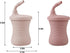 PandaEar 8 Pcs Silicone Baby Feeding Set: 2 Silicone Suction Plate, 2 Tiny Sippy Cup, 2 Spoon, 2 Fork, BPA Free,
