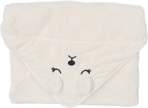 Hooded Baby Bath Towel, Cartoon Animal Baby Swaddle Towel, Soft Fleece Water Absorption Baby Towel Ultra Absorbent Bath
