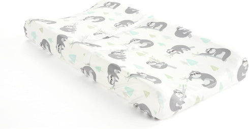 Lush Decor Hygge Sloth Soft & Plush Changing Pad Cover, Gray, 32" x 16" x 5"