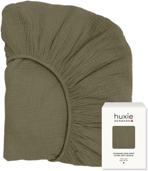 Denmark Super Soft Muslin Fitted Baby Crib Sheets, 100% Organic Cotton, Standard Size for 28'' x 52'' Crib Mattress