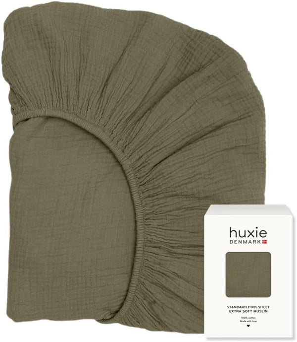 Denmark Super Soft Muslin Fitted Baby Crib Sheets, 100% Organic Cotton, Standard Size for 28'' x 52'' Crib Mattress