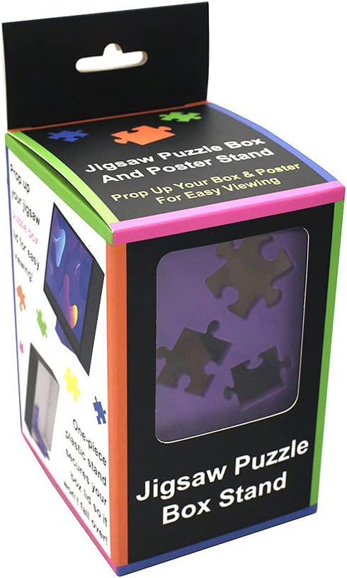 All-in-One Jigsaw Puzzle Box Stand and Purple Puzzle Poster Holder Accessory for All Puzzlers