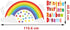 Bamsod Rainbow Wall Sticker, Kids Wall Decal Art for Girls Bedroom Nursery Home Decor, 16.5x32.6 inch