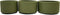 Stay Put 3pcs Suction Snack Cups for Babies and Toddlers, Dishwasher and Microwave Safe, Olive Green