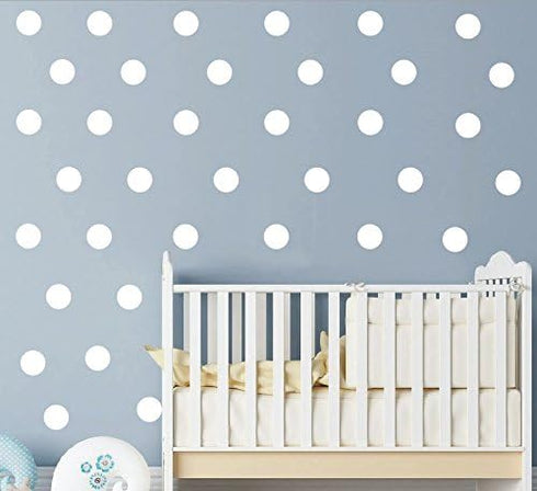 80pcs Polka Dot Wall Decals – 4.8cm Vinyl Circles for Nursery or Toddler Bedroom, Removable Stickers for Kids' Space
