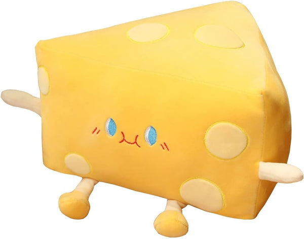 Cheese Stuffed Toys, Food Bread Plush Pillow for Home Decoration, Christmas Birthday Gift for Kids