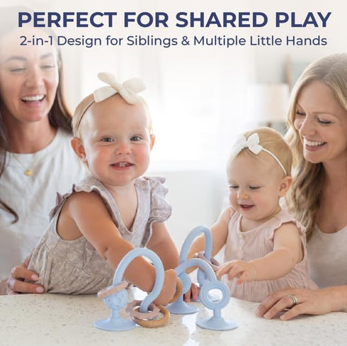 Relifestyle 6-12 High Chair Suction Toy for High Chair Trays, Baby Suction Cup Toy with Large Suction Base, Food Grade