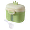 harayaa Formula Dispenser Milk Powder Storage Box with Double Compartments Leakproof Lid Spoon