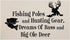 Country Deer Wall Decals - 35x57cm Quotes Fishing Poles and Hunting GEA Stickers for Kid's Room Decor