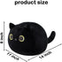 3D Black Cat Plush Stuffed Animal Toy Pillow, Kawaii Cat Shape Design Lumbar Cushion