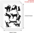 Grenerics 36PCS Black Cat Wall Stickers, Cat Vinyl Decals for Kids Bedroom Wall Art by Baryuefull