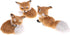 GUDVES Squatting Brown Fox Toy Model, Simulation Fox Home Decoration with Static Action Figures