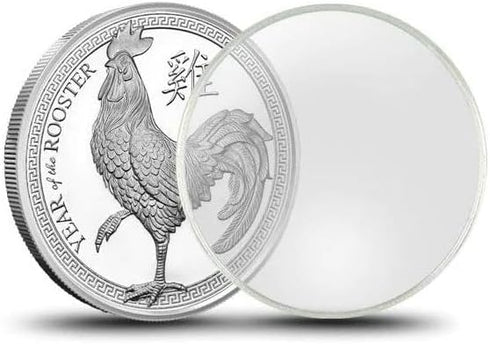 Guardhouse 39mm Direct Fit Coin Capsule for One Ounce Silver and Copper Round, Pack of 10