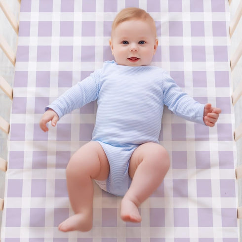 FIGEPO 4 Pack (Pack Butterfly Baby Crib Sheets for Baby Girls Purple Crib Fitted Sheets for Standard Size Crib