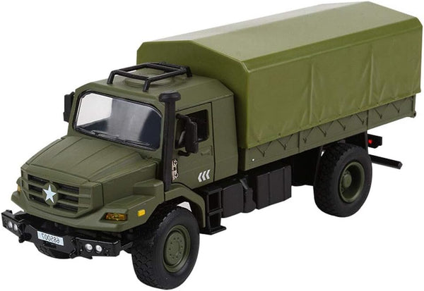 Ailejia Classic Military Diecast Transport Trucks Green Retro Army Utility Car Toy Model Gift for Kids