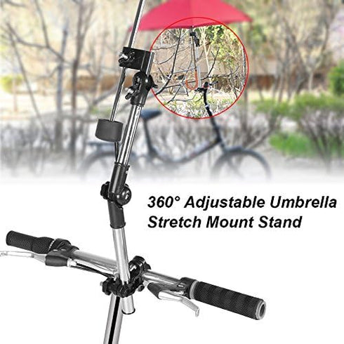 360° Adjustable Umbrella Holder for Stroller, Bike Umbrella Stretch Mount Stand Holder for Baby Stroller Pram Chair