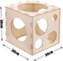 9 Holes Collapsible Wood Balloon Sizer Cube Box, Measurement Tool for Party Decorations (12" x 12" x 12")