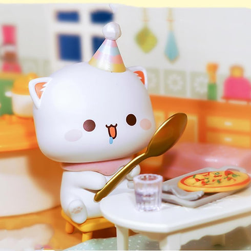 Mitao Cat Series 4 Blind Box Kawaii Figures Action Random Collection, Cute Model Birthday Gift (1 Pack)