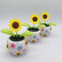 2Pcs Purple Solar Power Flip Flap Flower, Eco-Friendly Bobblehead Solar Dancing Flowers for Car Decoration