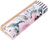Baby Growth Chart Ruler Wall Hanging Measurement Chart with Wood Frame for Kids Nursery Room 8'' x 79'' (Pink Flower)
