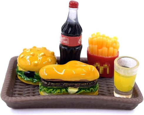 20Pcs Miniature Laptop Computer Tablet Toy Phone Pad and Fast Food Cake, Juice Fits Barbie Doll Accessories