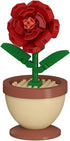 Sacblirr Red Roses Mini Flower Bonsai DIY Potted Plant Building Blocks Flower Seasons