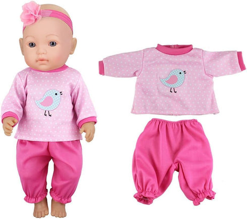 Doll Clothes 4 Sets Fashion Outfits for 14-18 Inch New Born Baby Dolls (No Doll Included)